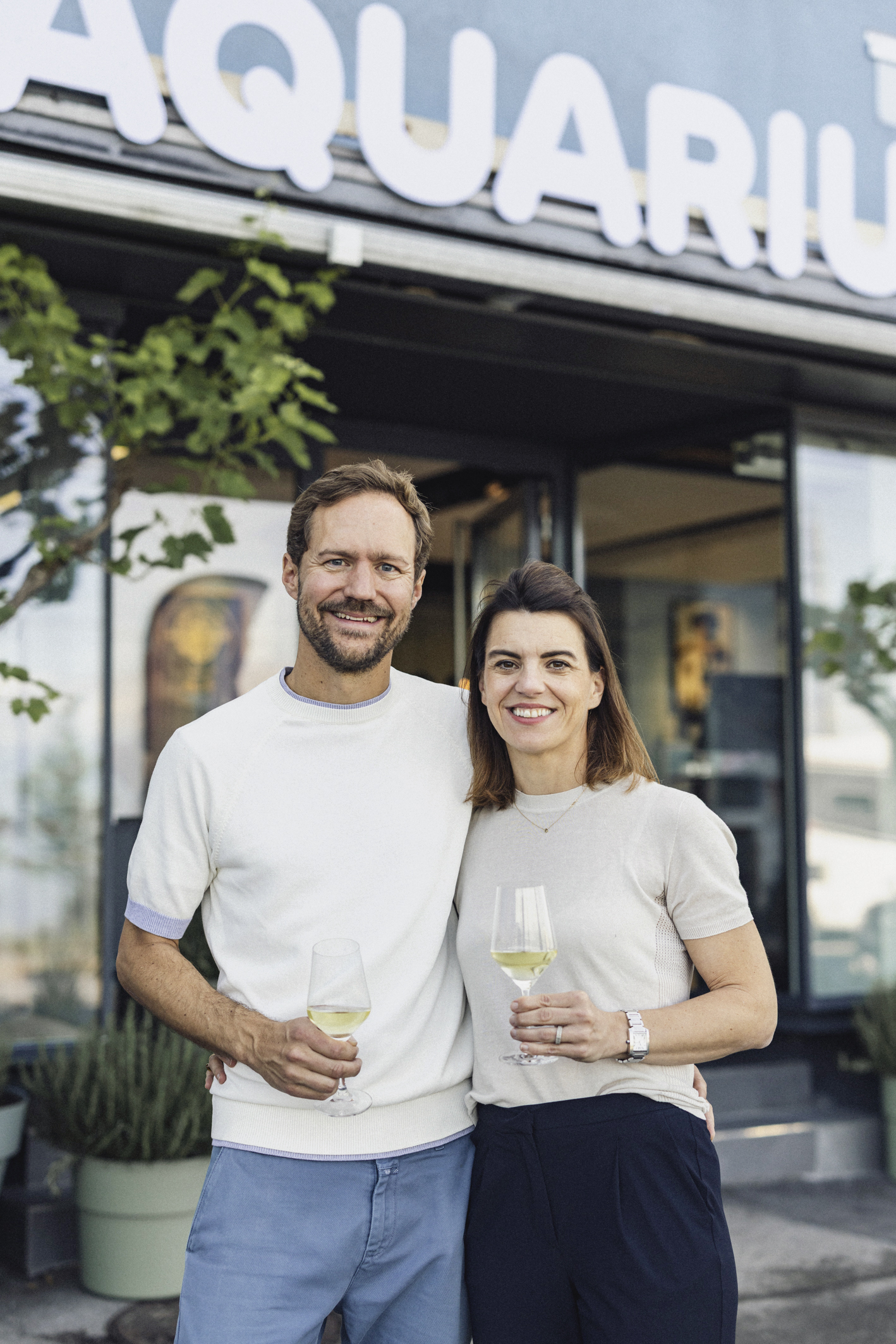 Clemens and Caroline Sagmeister on the opening weekend.