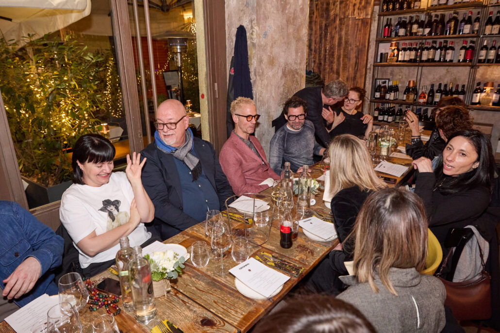 Von links nach rechts  Anette Wartner, Stulz Mode Klaus Spangenberg, Magazzino Winni Klenk, Abseits  Stephan Lanzer, Lanzer Loft  Stephan Huber + Krys Winter, Fifty Eight.S Yasemine Demirci, Schneeweiss The Store 