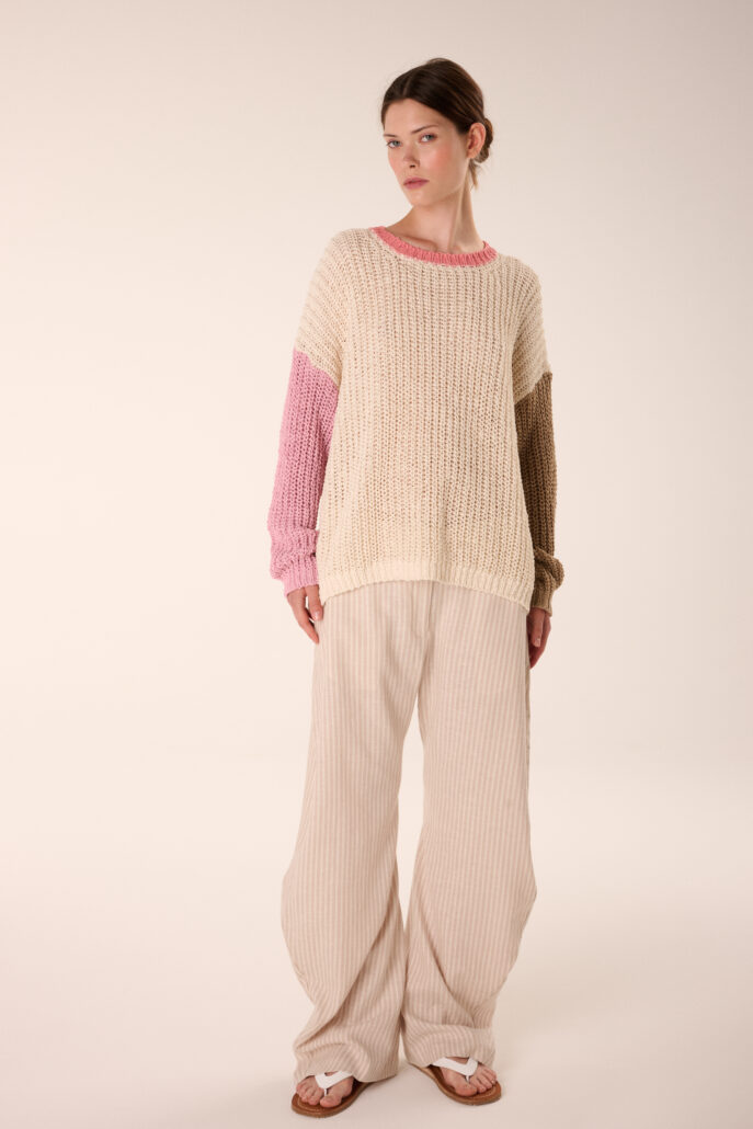 Statement: Color-Blocking auf Strick.