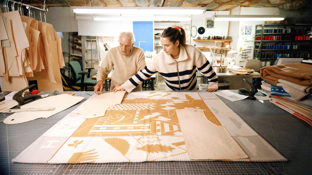 Lily and Michel at work.
